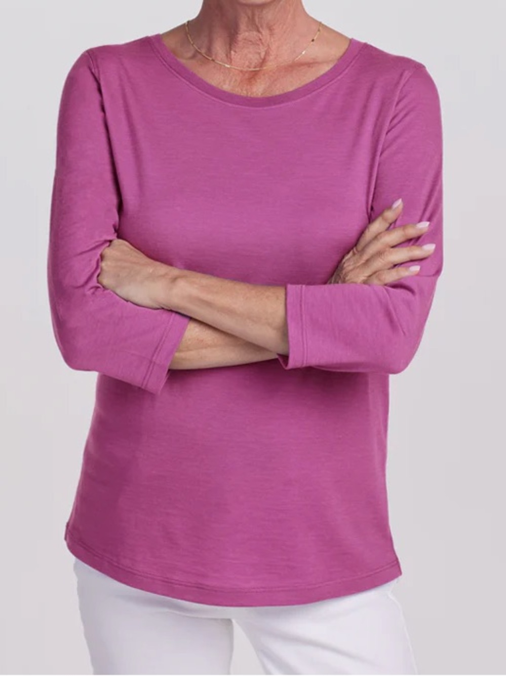 Woolx Jenny 3/4 Sleeve Crew Neck size large